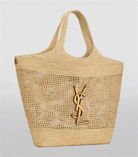 ysl basket raffia tote bag|ysl raffia clutch.